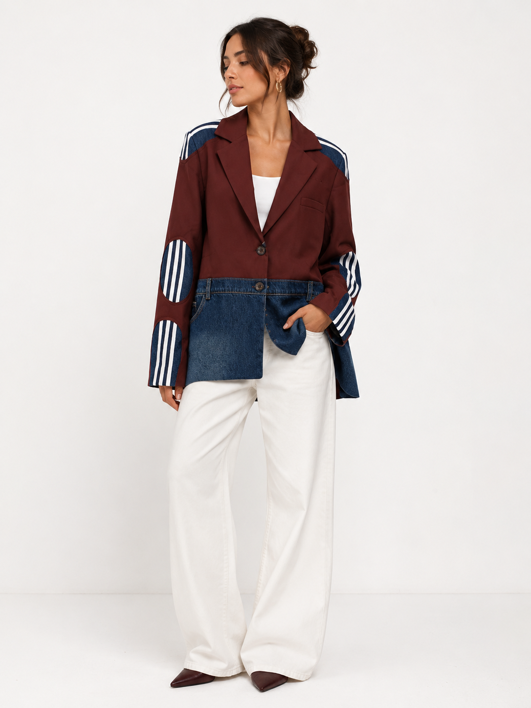 94474 SPOR TASARIM CEKET BORDO