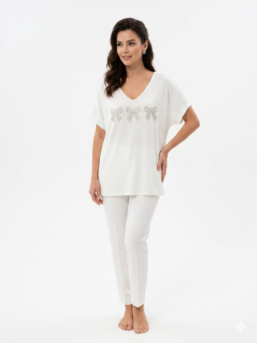 84956 ITALY FİYONKLU T-SHIRT