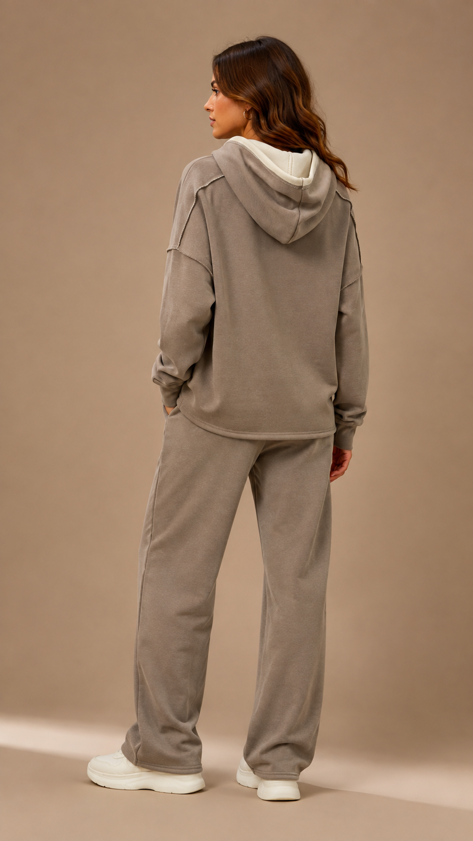 93057 ITALY TRİKO NAKIŞLI TAKIM SÜTLÜ KAHVE