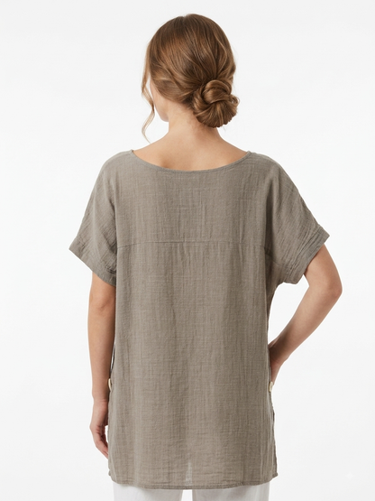 90186 BÜYÜK BEDEN T-SHIRT VİZON