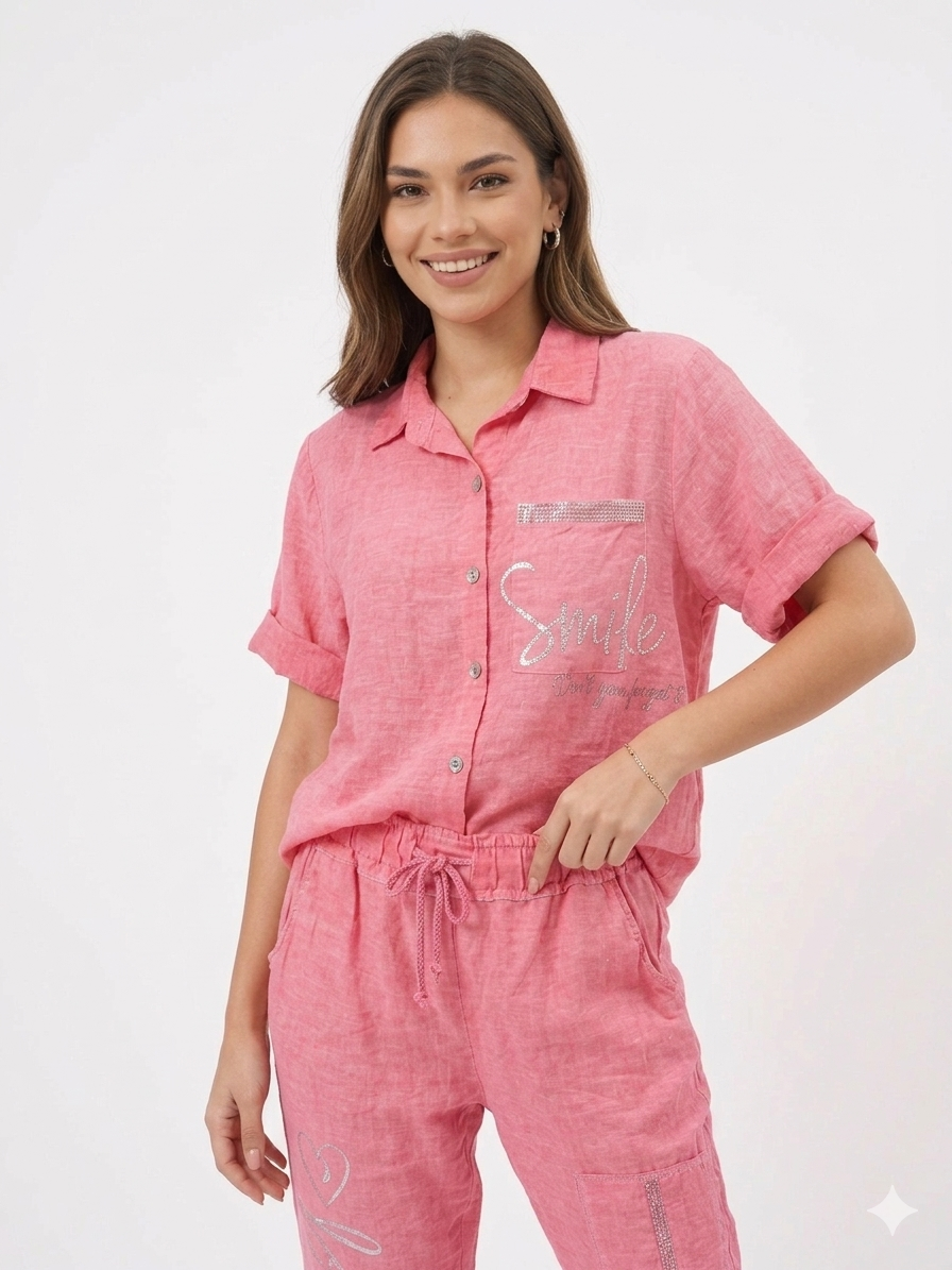 ITALY RENKLİ TAKIM (SMİLE) PEMBE