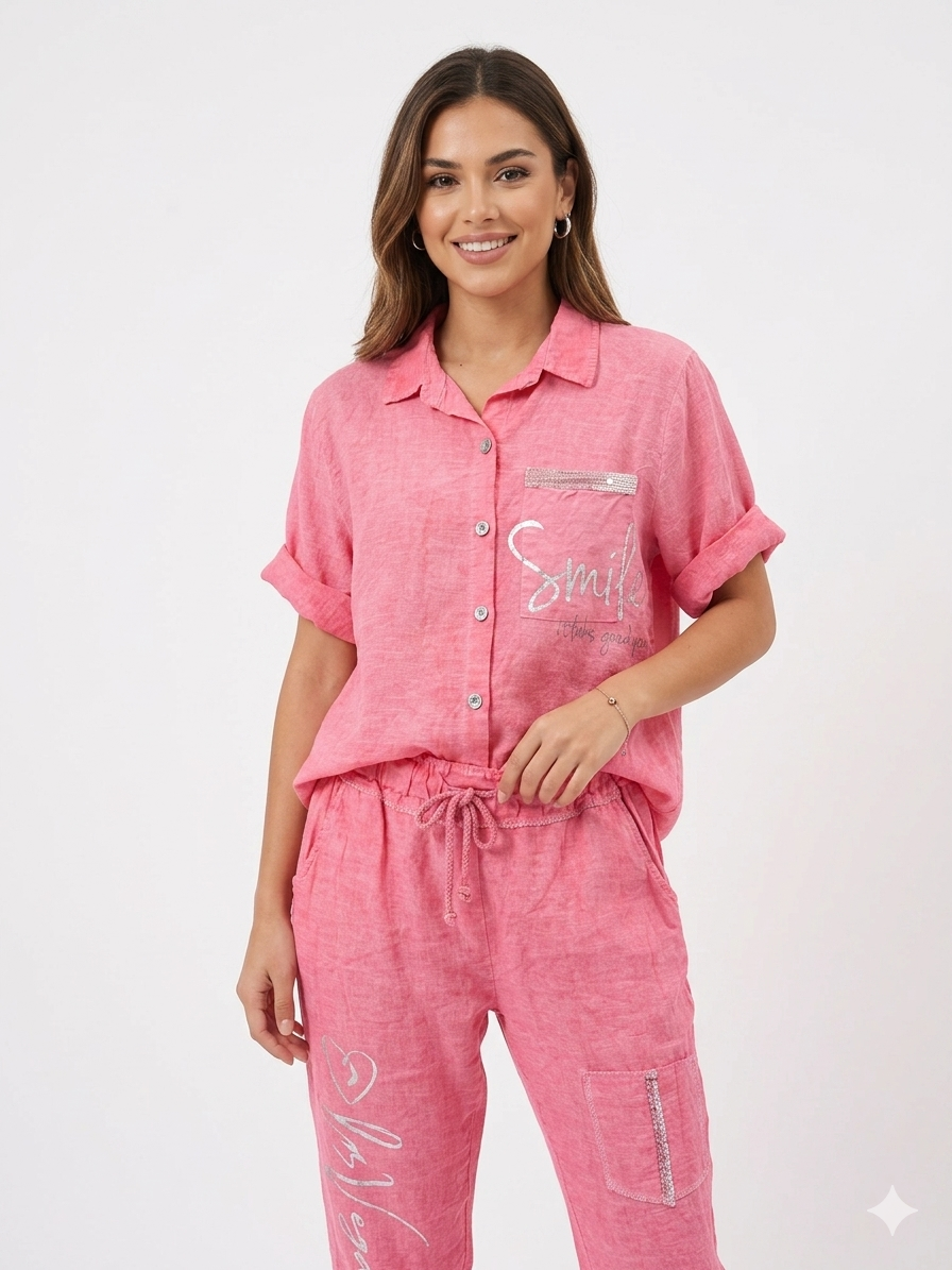 ITALY RENKLİ TAKIM (SMİLE) PEMBE