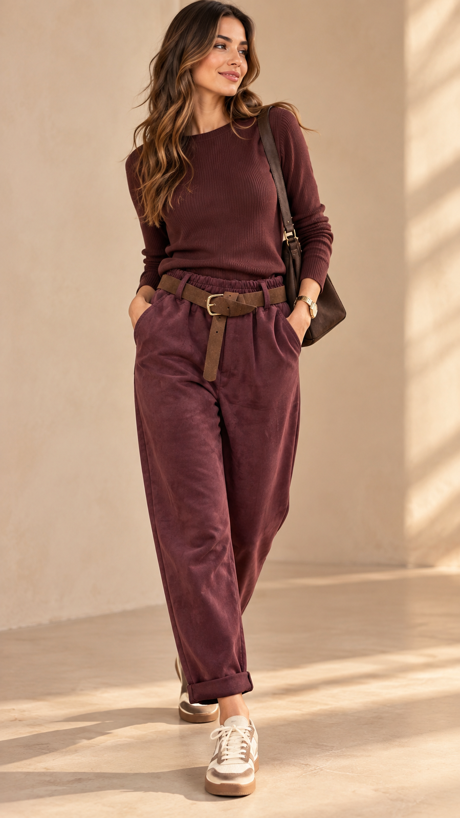 İTALYAN NUBUK PANTOLON BORDO