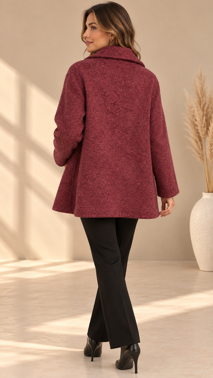 92739 İTALYAN KEÇE CEKET BORDO