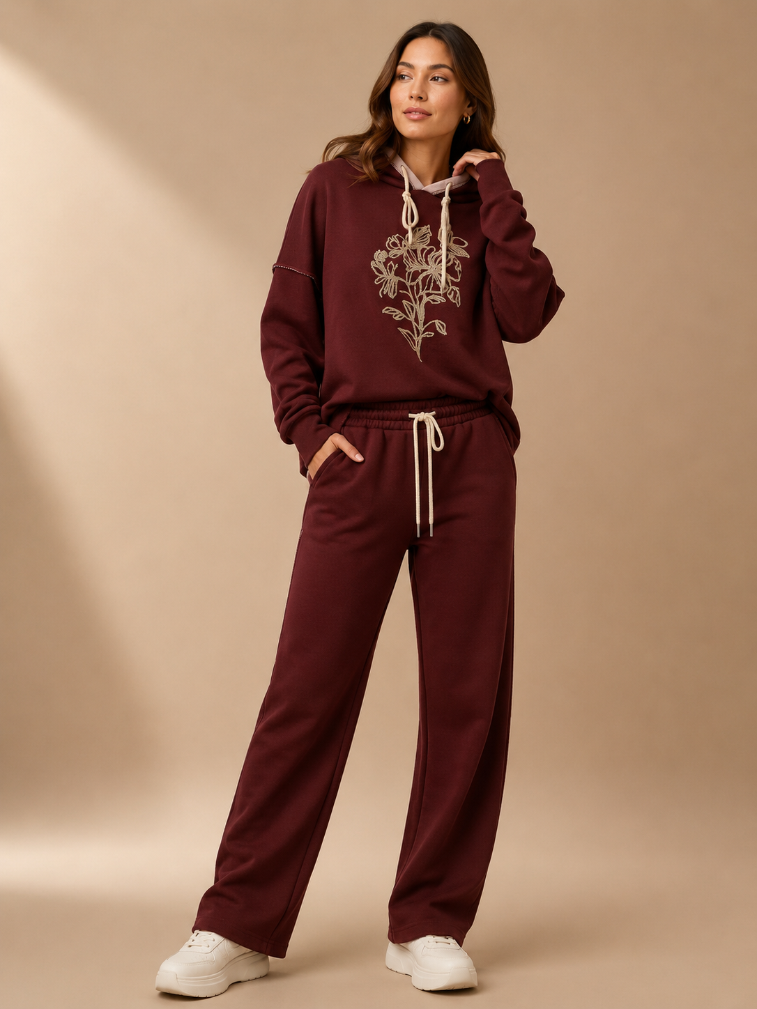 93057 ITALY TRİKO NAKIŞLI TAKIM BORDO