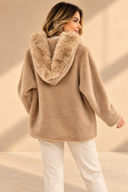 2874995 İTALYAN ANGORA HIRKA KREM
