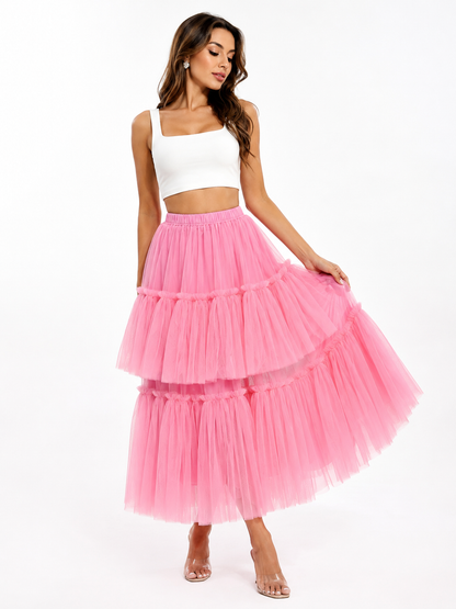 84147 ITALY KAT KAT TÜL ETEK PEMBE