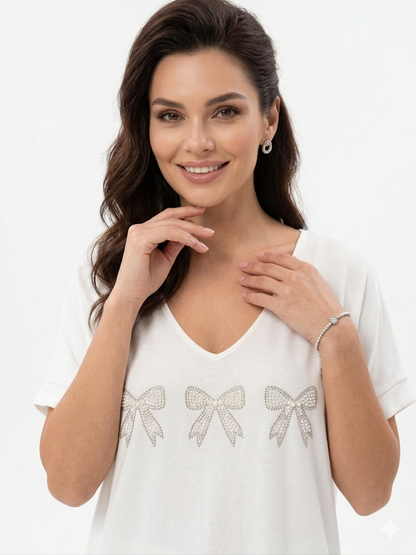 84956 ITALY FİYONKLU T-SHIRT