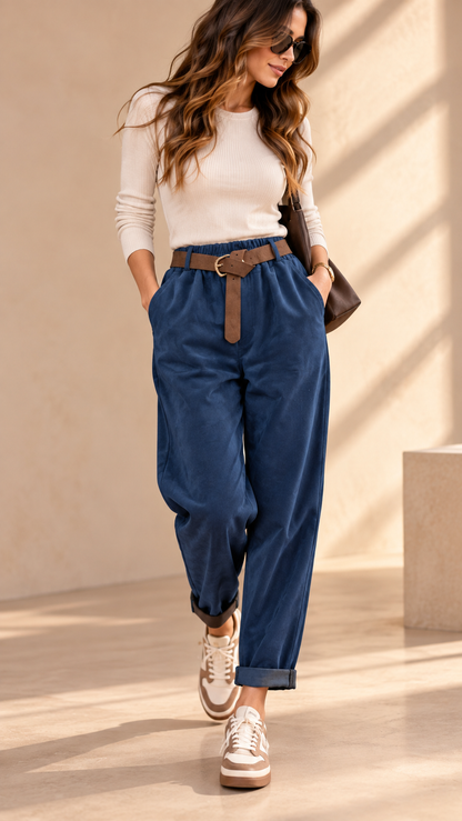 İTALYAN NUBUK PANTOLON LACİVERT