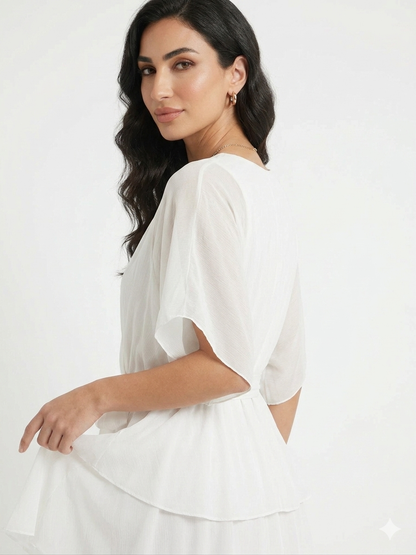85298 İPEK KAT KAT ELBİSE
