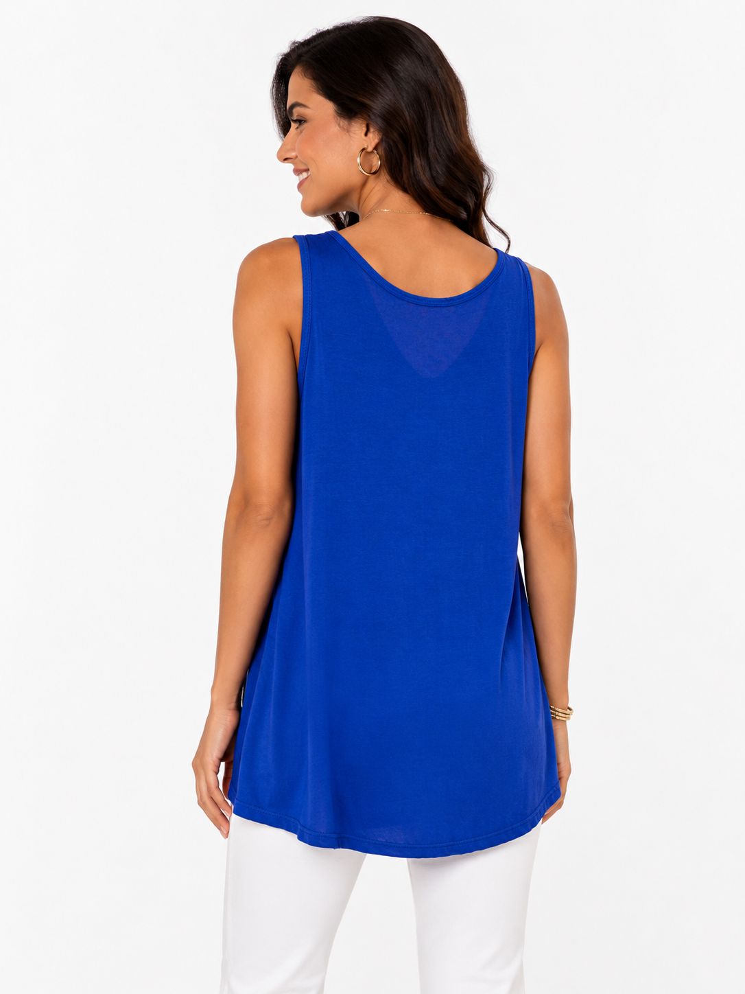 86134 ITALY SATEN BLUZ SAKS MAVİ