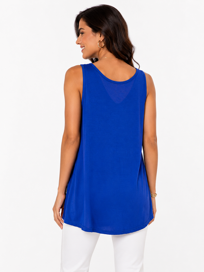 86134 ITALY SATEN BLUZ SAKS MAVİ