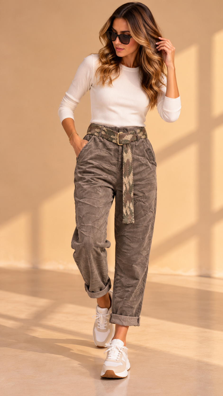8559634 İTALYAN LİKRALI PANTOLON KAHVERENGİ