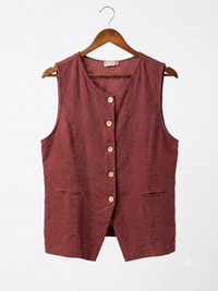 88732 ITALY DÜZ KETEN BLUZ BORDO