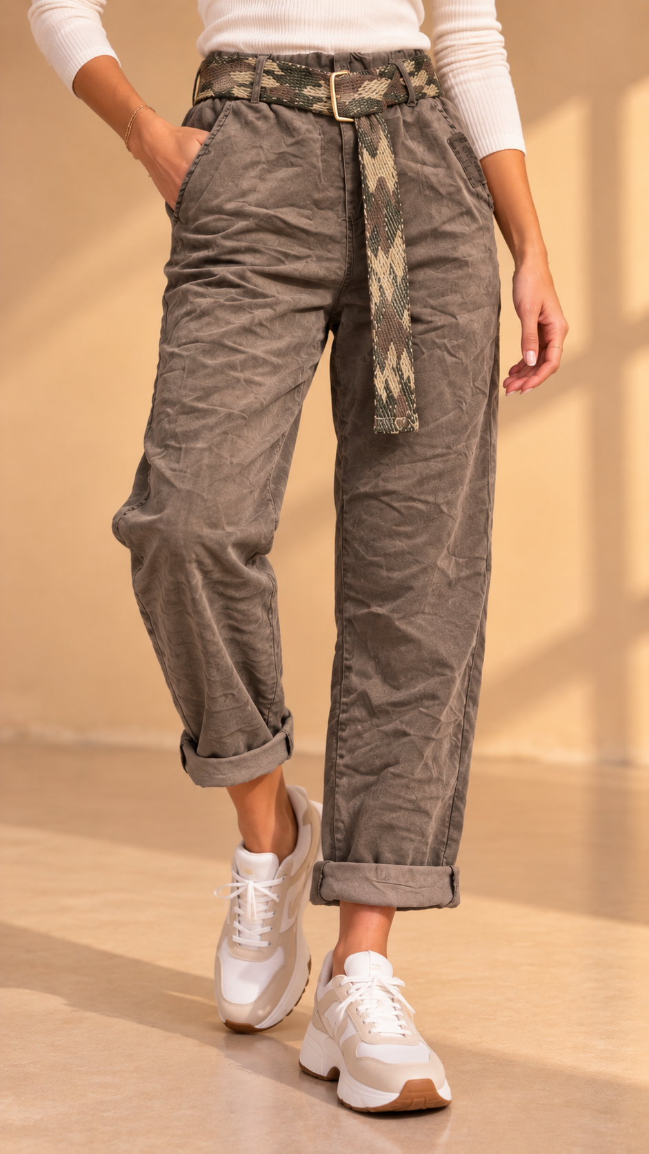 8559634 İTALYAN LİKRALI PANTOLON KAHVERENGİ