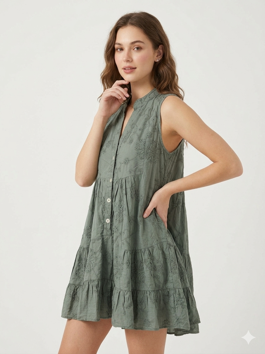90148 ITALY ÇİÇEK KABARTMALI BLUZ