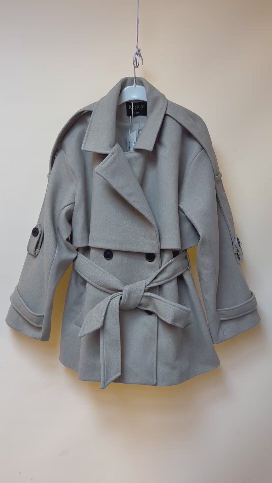 BLAZER YAKA KAŞE KABAN KOYU BEJ