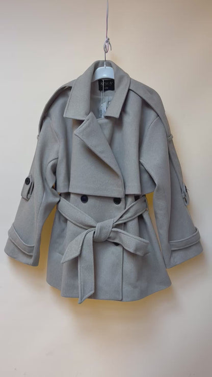 BLAZER YAKA KAŞE KABAN KOYU BEJ